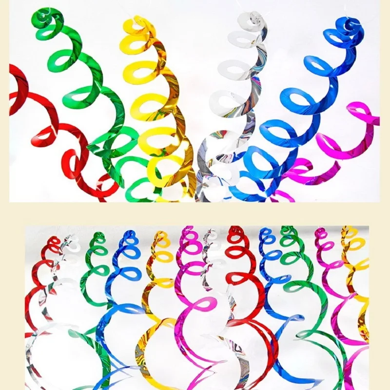 6 шт. праздник день рождения рождественские украшения спиральный из ПВХ Lahua окно