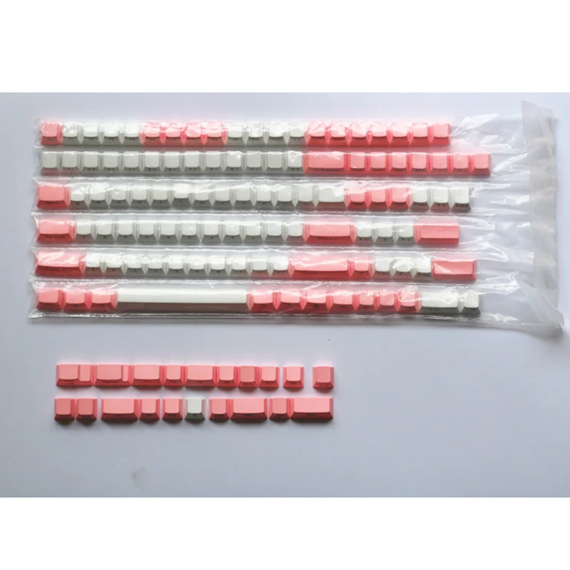 PBT Side Engraved Pink White Theme Keycaps Mechanical Keyboard Custom Keycap Cherry Original Height Key Cap | Компьютеры и офис