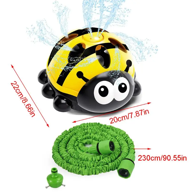 

Kids Toys Outdoor Water Spray Backyard Spinning Ladybug Sprinkler Toy for Baby Childens Water Playing