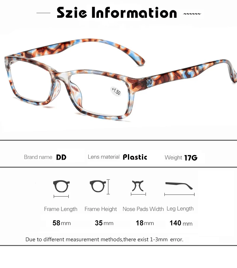 

2020 New Reading Glasses Women Men Presbyopia Anti Blue Ray Light Eyeglasses Diopter Hyperopia Prescription Eyewear