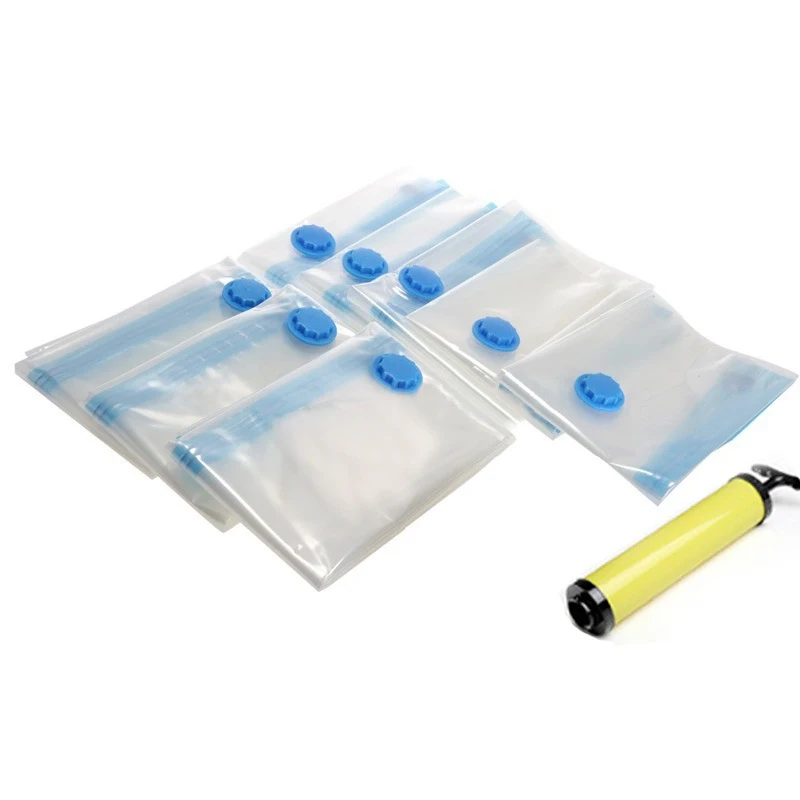 5 Размер вакуумный мешок прозрачный бордюр складной сжатый Органайзер сумка для