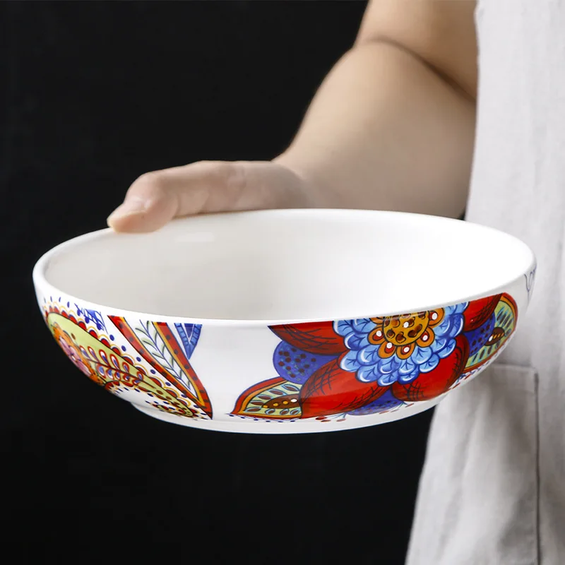 Tableware Ceramic Dinner Plate Set Dish 8/10 Inch Porcelain Cute Dessert Dinnerware Western Steak | Дом и сад
