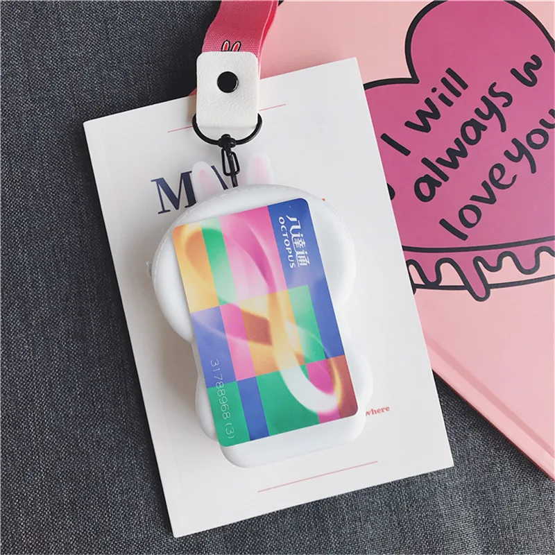 Q UNCEL модные милые детские куртки с кроликом из мультфильма, дизайнерский кошелек для монеток молния силиконовый кошелек маленький ключ-карта, бумажник, сумочка, сумки для девочек, подарок для детей