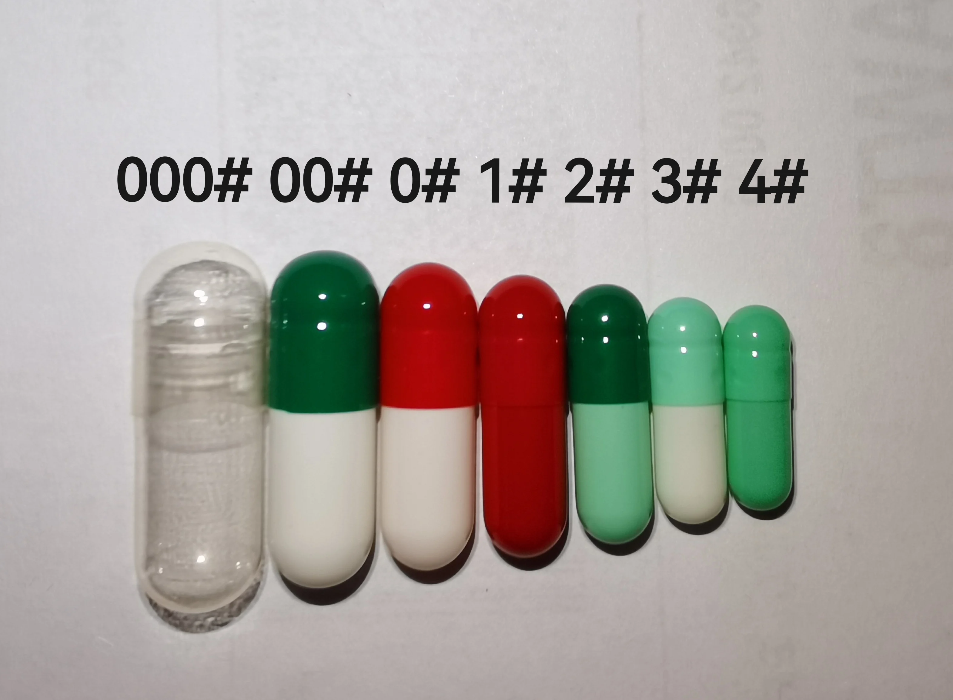 

500PCS 000#,00#,0# Vacant Capsules! Joined Medicine Capsule!Gelatin Empty Capsule.Empty Capsule Case,Pill,Granule Packaging
