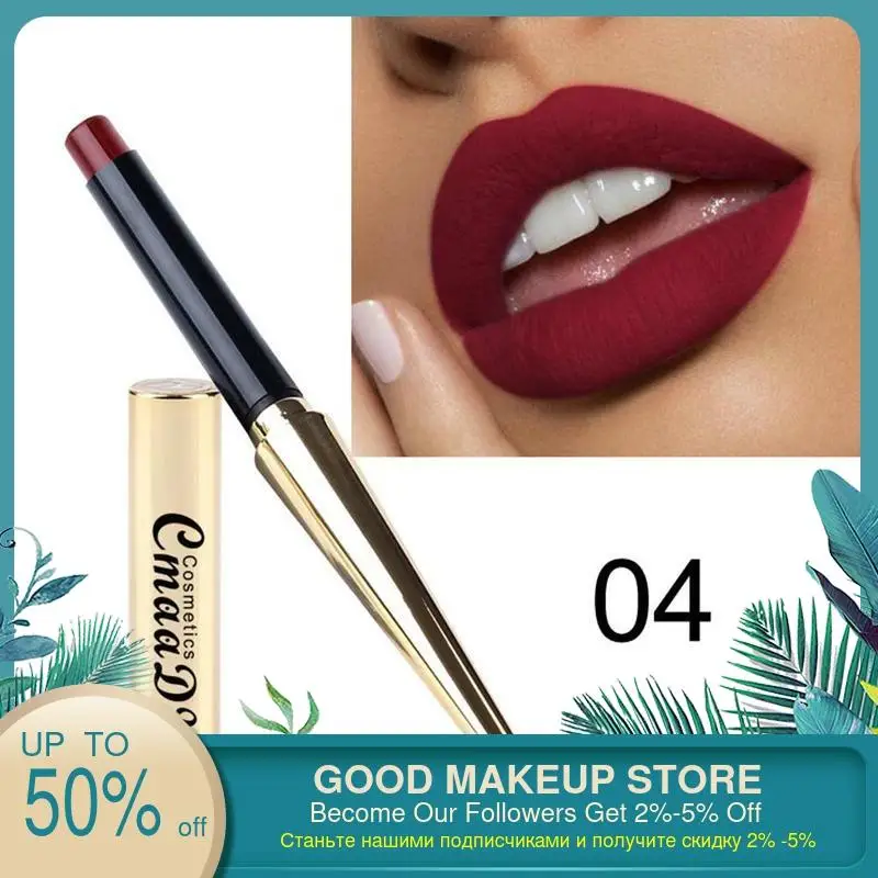 CmaaDu 12 цветов водостойкая матовая губная помада новинка взрывобезопасный блеск