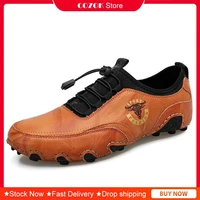 fashion men casual shoes comfortable mens shoes high quality driving shoes handmade elastic band sewing flat shoes