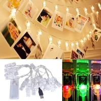led string lights photo clip lights will glow light clip usb battery box powered fairy lights new year christmas party garland