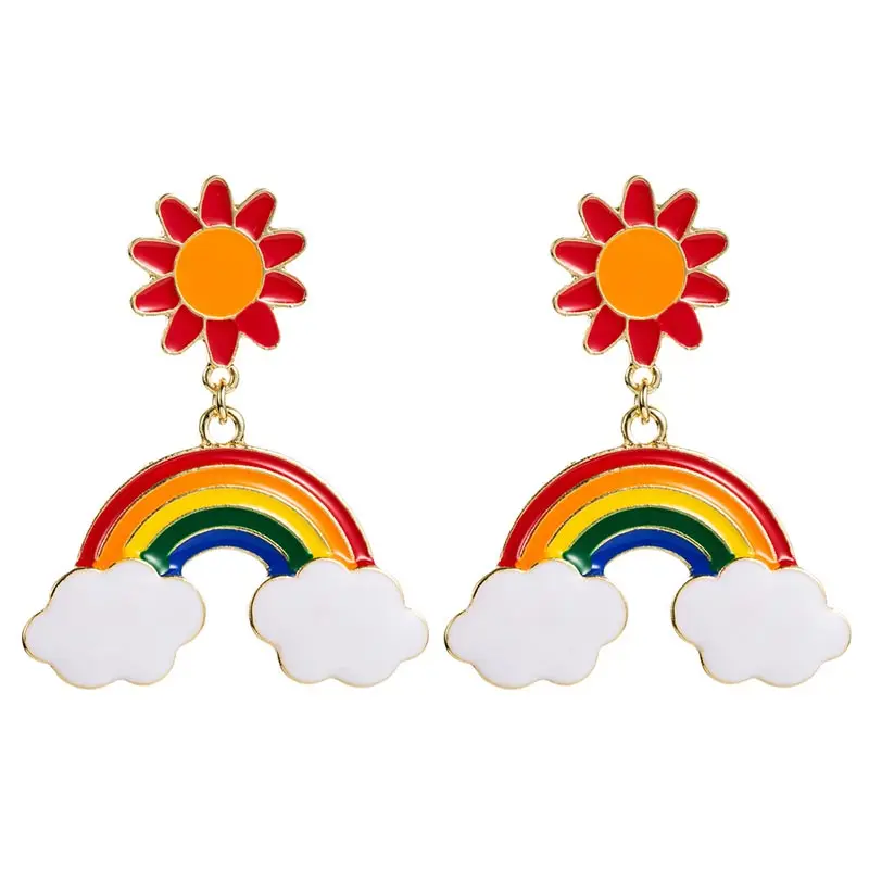 YIHUGMBO милые радужные висячие серьги разноцветные женские модные ювелирные