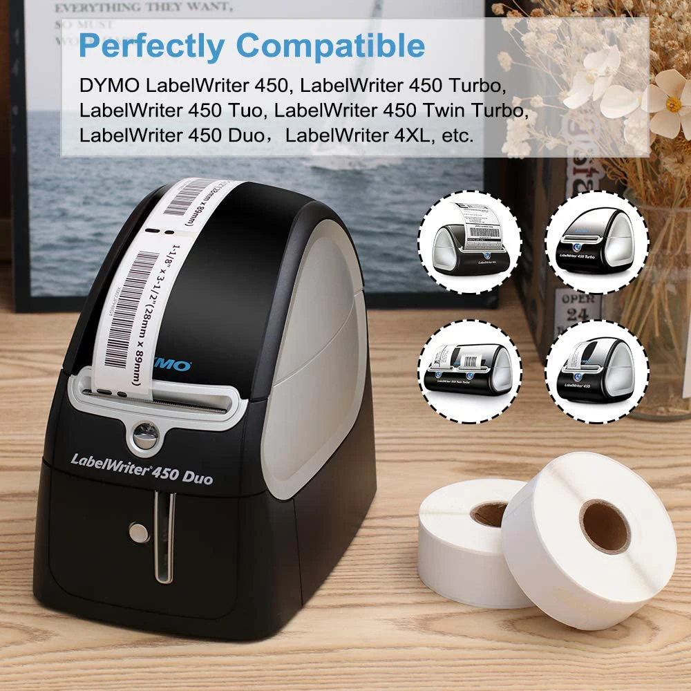 1 рулон 30252 сменных этикеток для Dymo адресные этикетки LabelWriter 450 Turbo 4XL 400 принтеров