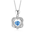 Ожерелье HIYONG с избиением сердца, женское ожерелье с движущимся сердцем из стерлингового серебра, ожерелья с сердцем из циркония, Прямая поставка