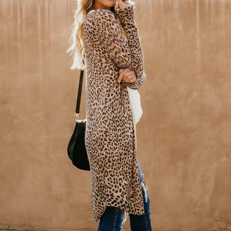 Горячая Распродажа крутые длинные леопардовые камуфляжные пальто и куртки с