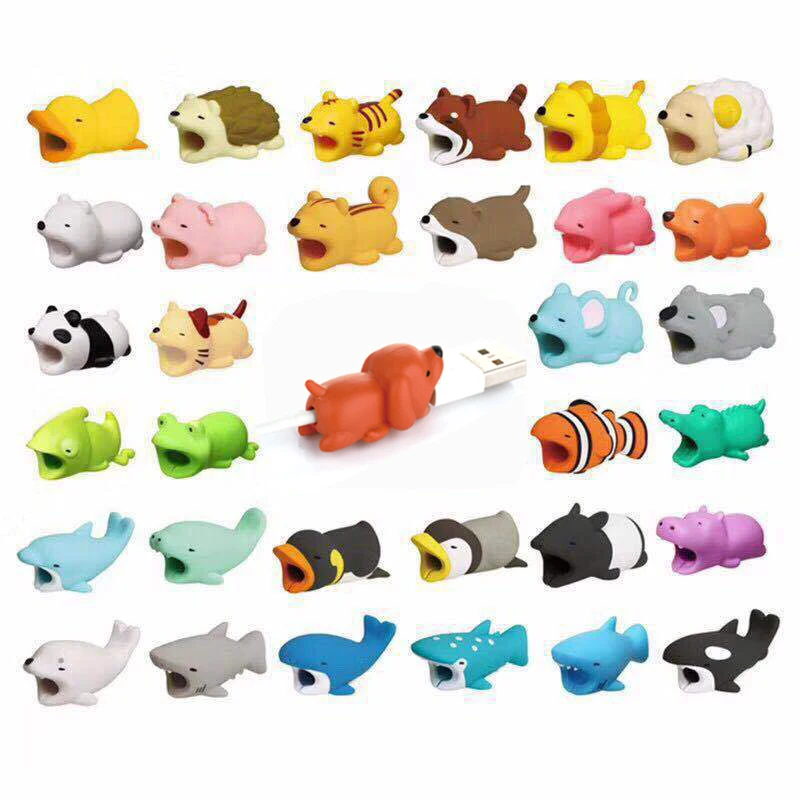 

PVC Animal Cable Protector Data Line Organization Bite Winder USB Cable Protector Charger Organizer Headset Cable Protector