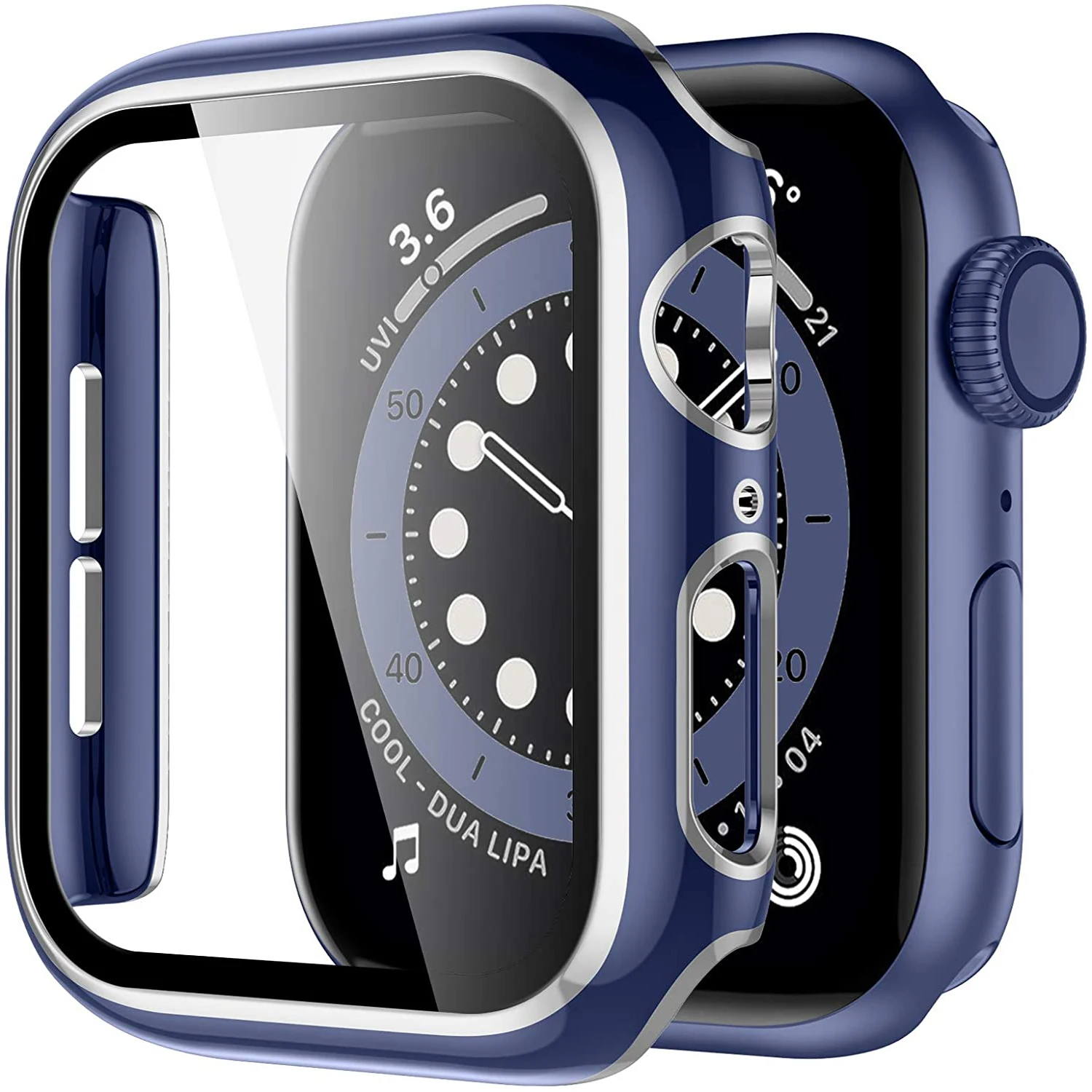 Полноэкранная защита бампер рамка чехол для Apple Watch 6/SE/5/4/3/2/1 тонкая закаленная