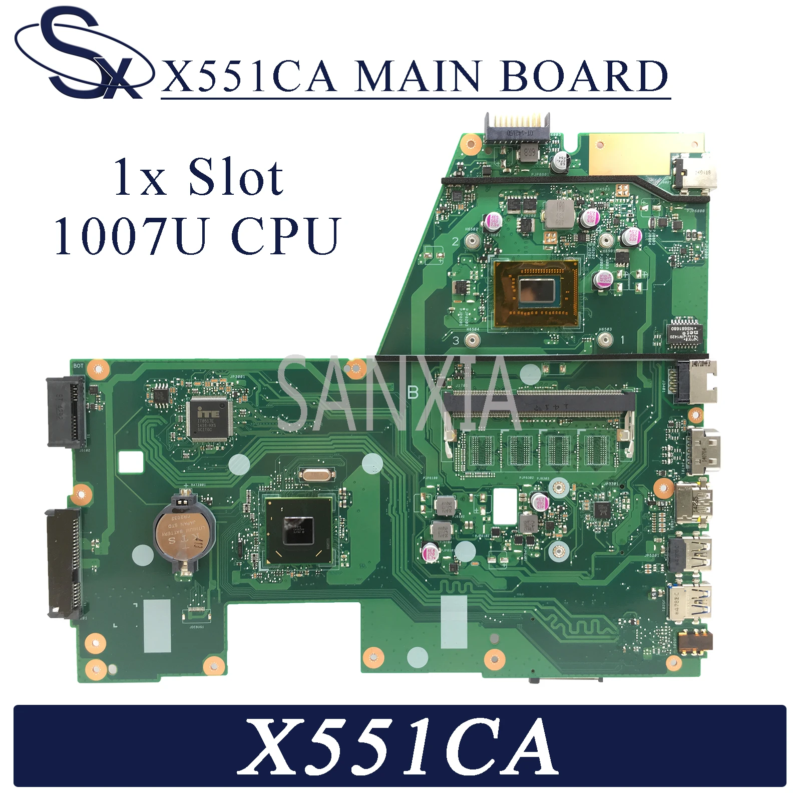Материнская плата KEFU X551CA для ноутбука ASUS X551CAP оригинальная материнская 1007U