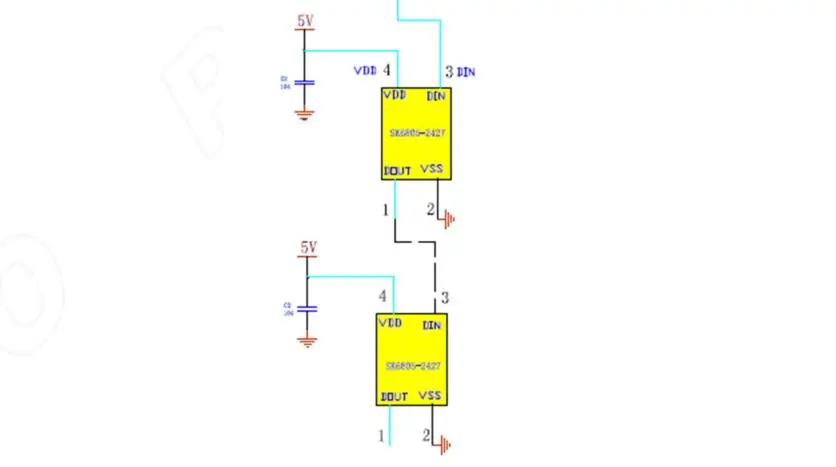 3000 SK6805 2427 полноцветный чип как SK6812 WS2812B Топ SMD Тип 0,1 ватт источник питания интегрированный светильник интеллектуальный контроль светодиоды