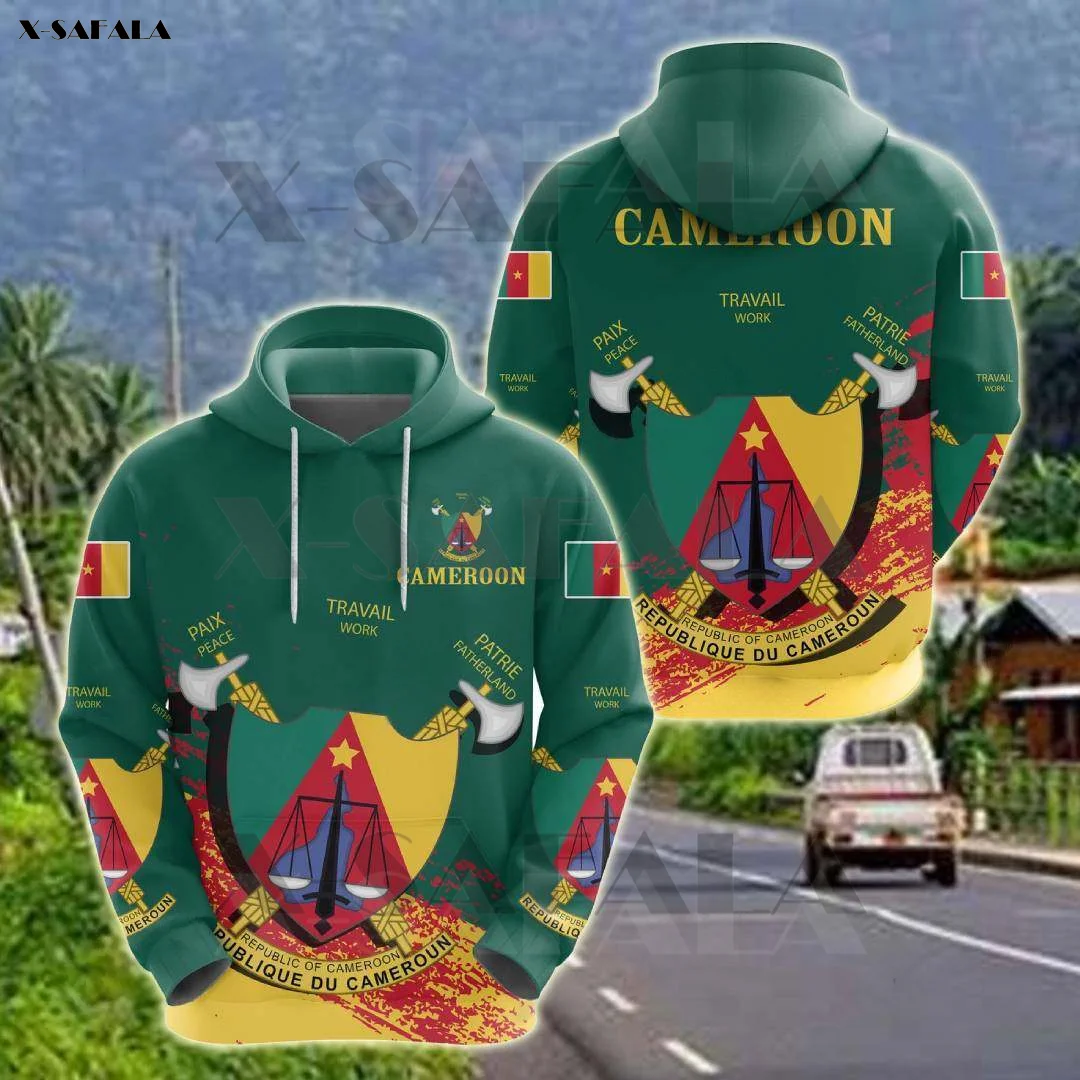 CAMEROON SPECIAL Flag Map Sport Tusk 3D Printed Zipper Hoodie Man Pullover Sweatshirt Hooded Jacket Jersey Tracksuits