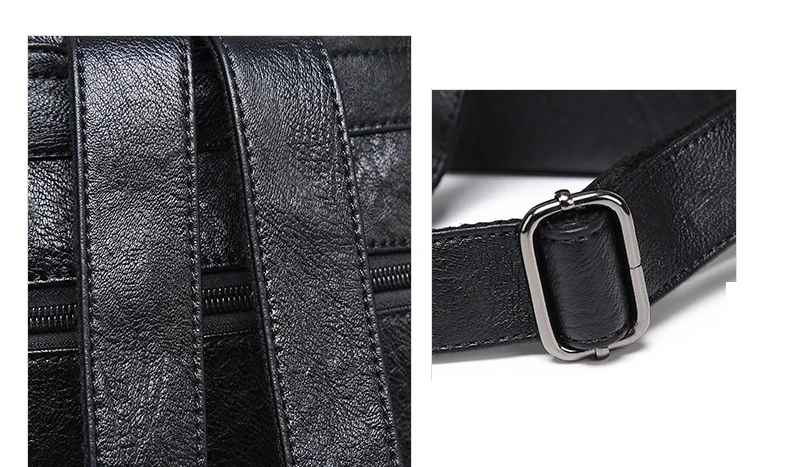 Женские кожаные школьные сумки Mochilas для девочек элегантные рюкзаки классическая