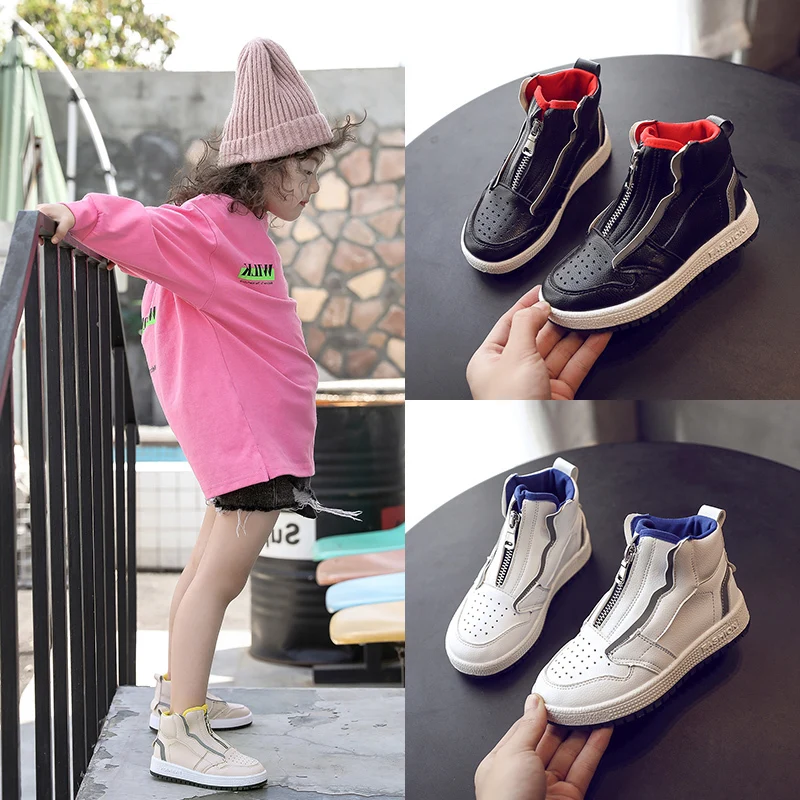 Mid-cut Kids Shoes Fashion Sport Children Spring Autumn Sneaker for Boys Luminous Little | Детская одежда и обувь