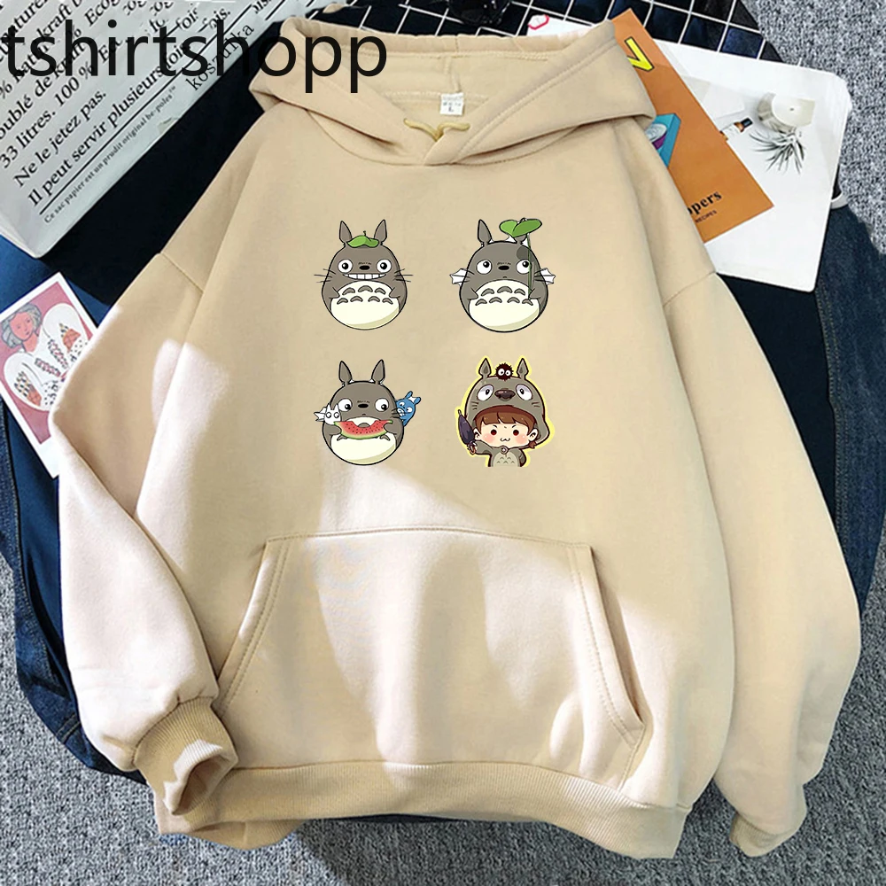 

Japanese Anime Totoro Graphic Sweatshirt Harajuku Female Clothes Studio Ghibli Kawaii Hoodies 2021 New Funny Cartoon Hoody Women