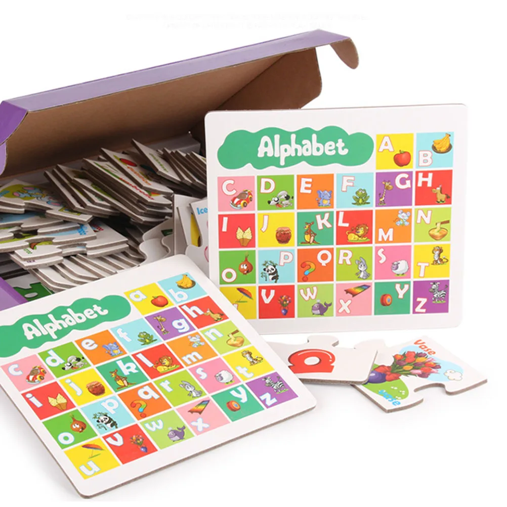 Детская Когнитивная головоломка маленькие буквы пара карт фрукты животные