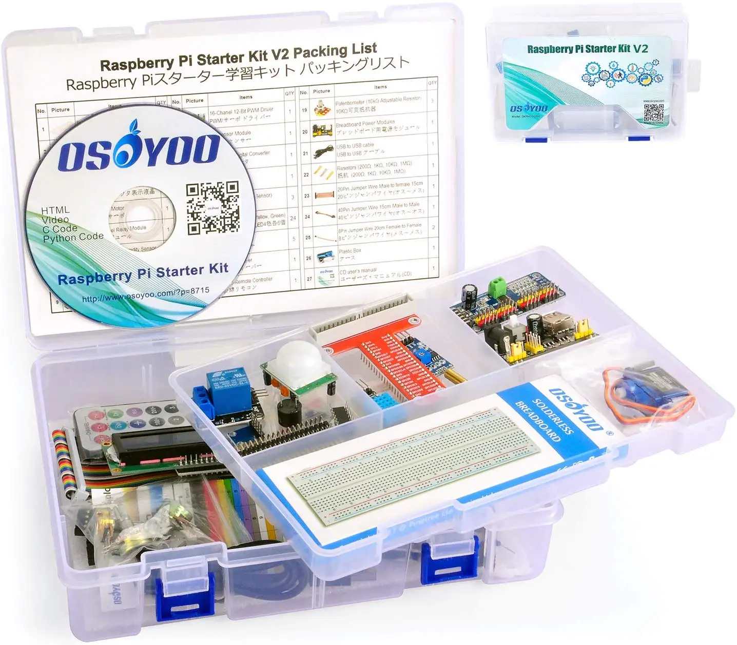 Raspberry Pi 3 Starter Kit DIY Электронный RPi обучающий комплект для начинающих дисплей pca9685 с кодом C/питона и видеоуроком