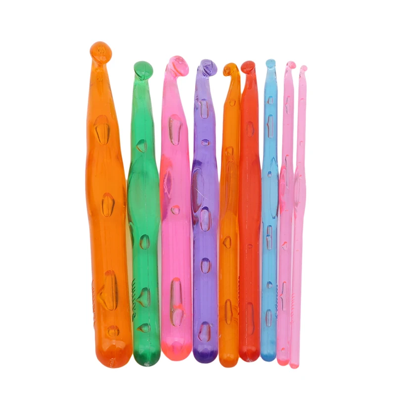 9 шт./компл. акриловые Вязание иглы ручка вязальный крючок вязаные переплетения