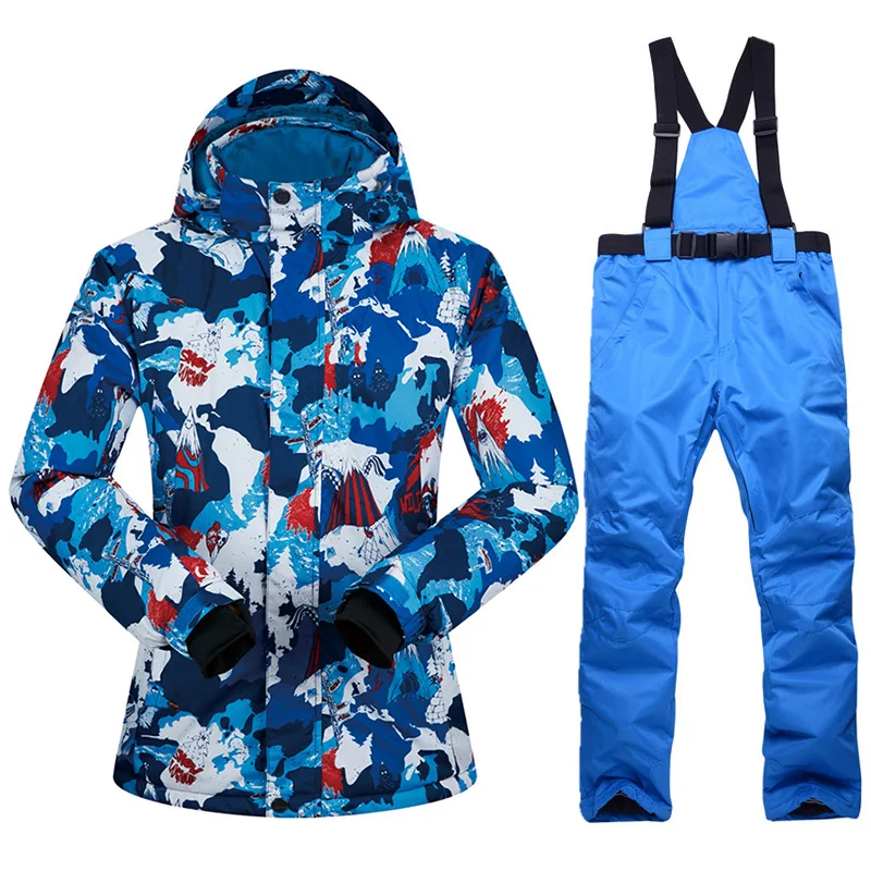 Лыжный костюм для женщин зимняя Новинка ветрозащитная Водонепроницаемая