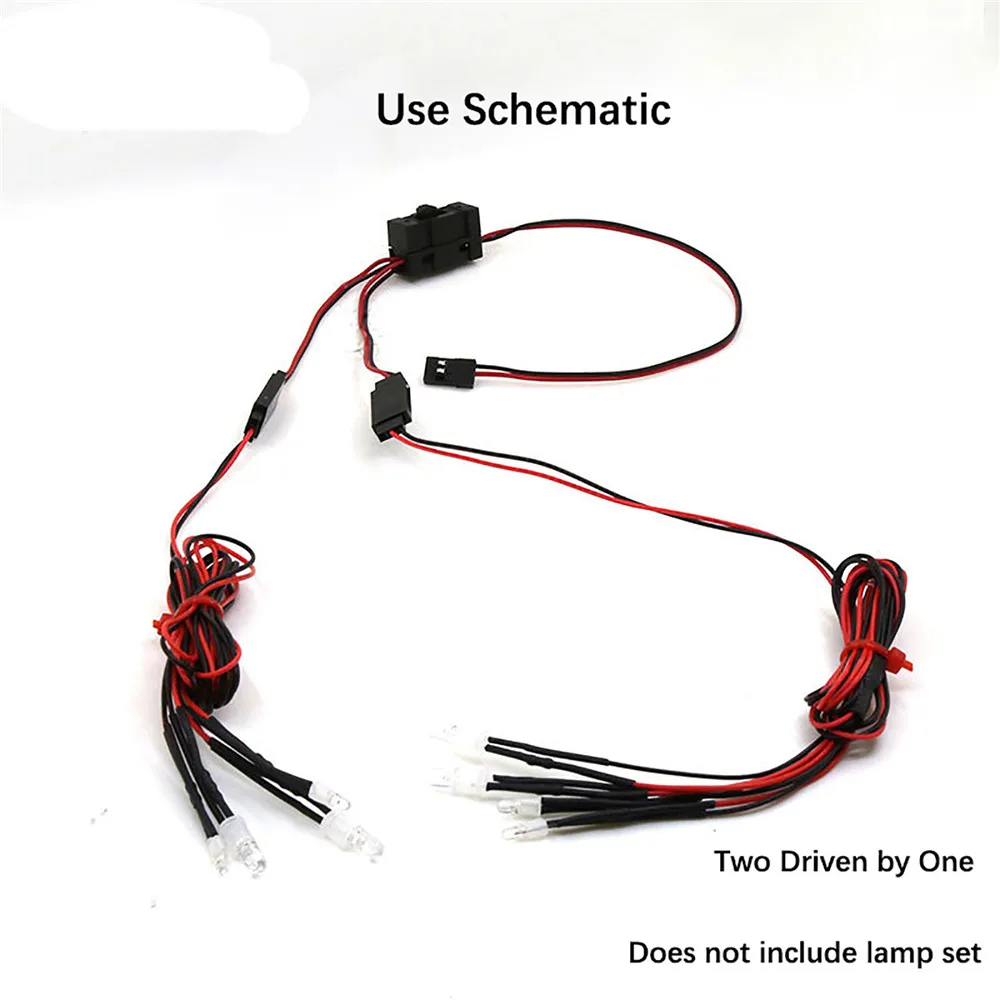 

Y Split Line w/ Switch Channel Extension Cords Cable Light Wire for RC Climbing Car Light Group Simulation Parts