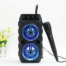 Outdoor Waterproof Wireless Bluetooth Speaker Home Theater Portable Mp3 Karaoke Stereo Music Support FM SD Card With Microphone