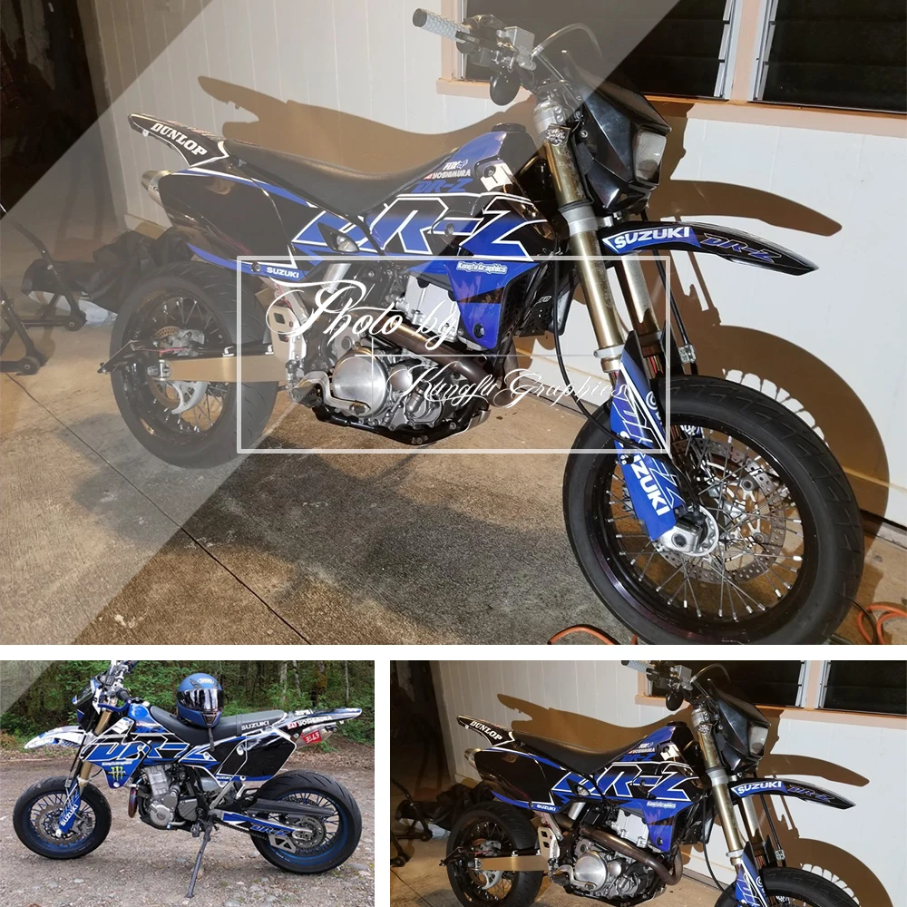 KUNGFU графические наклейки для мотоцикла MX наклейка Suzuki DRZ400SM DRZ 400 SM DRZ400E 400E 1999 2019