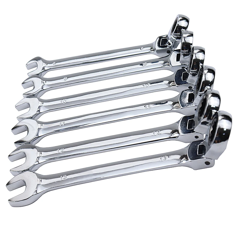 6pcs Movable head Гаечный ключ yalku, набор трещоток, гаечный ключ, 6 шт., регулируемый гаечный ключ, универсальный ручной набор инструментов, комбинированный гаечный ключ, набор инструментов 8-13 мм - Цвет: 6pcs Movable head
