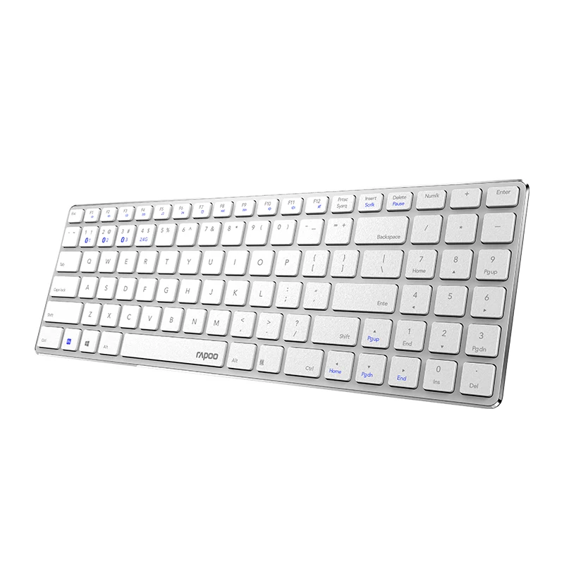 Новый Rapoo E9300 Bluetooth + 2 4G мульти медиа ультра тонкая мини беспроводная клавиатура