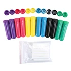Пустые носовые емкости для эфирных масел, 10 шт.лот, разные цвета, Пустые контейнеры для ароматерапии (10 полных палочек)