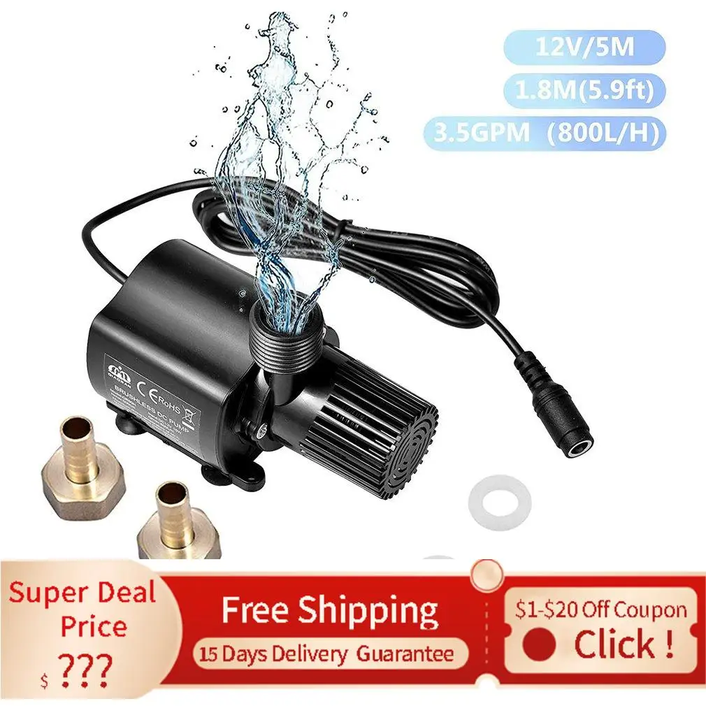 

Погружной Бесщеточный Мини-фонтанчик для фонтана, 12 в пост. Тока, новый год 2022