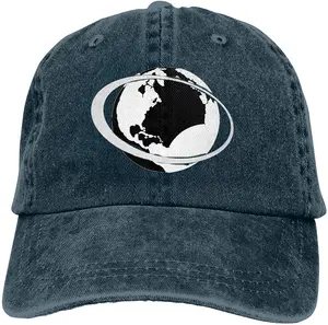 Planet The Earth Sports Denim Cap Adjustable Unisex Plain Baseball Cowboy Snapback Hat