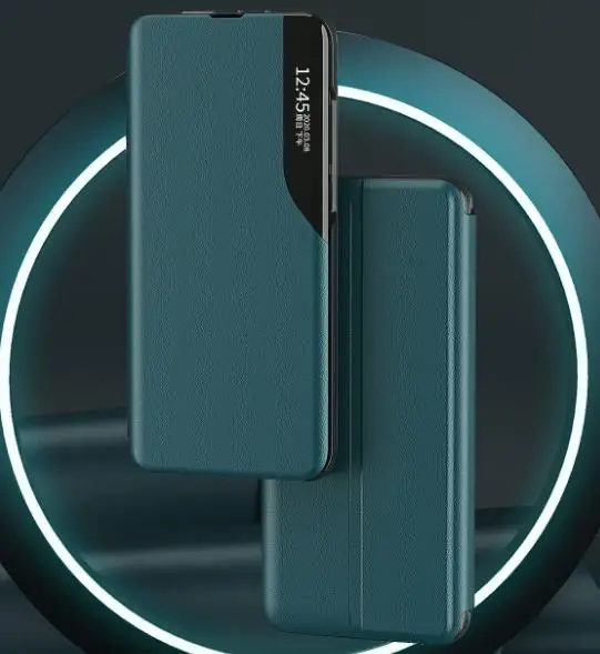 Кожаный чехол книжка с окошком для Samsung Galaxy S20 FE S8 S9 S10 Plus Note 10 Lite 9 8 20|Бамперы| |