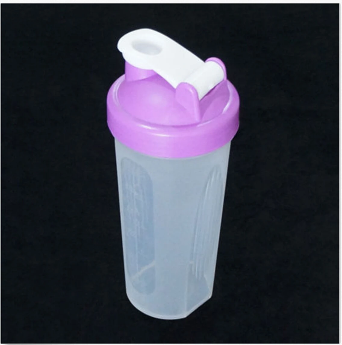 Purple 600 мл чашка BPA бесплатно встряхнуть белок блендер миксер напиток шарик с венчиком бутылка Новинка - Цвет: Purple