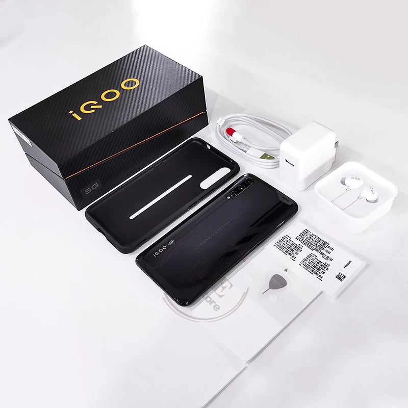 Vivo iQOO pro 5g Snapdragon 855 Plus 6,4" супер AMOLED Поддержка NFC OTA обновление 4500 мАч 44 Вт Супер VOOC лицо+ сканер отпечатков пальцев ID 4 камеры