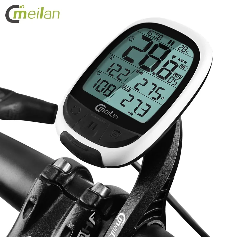 Meilan M2 велосипедный беспроводной секундомер GPS компьютер Bluetooth ANT + Спидометр MTB