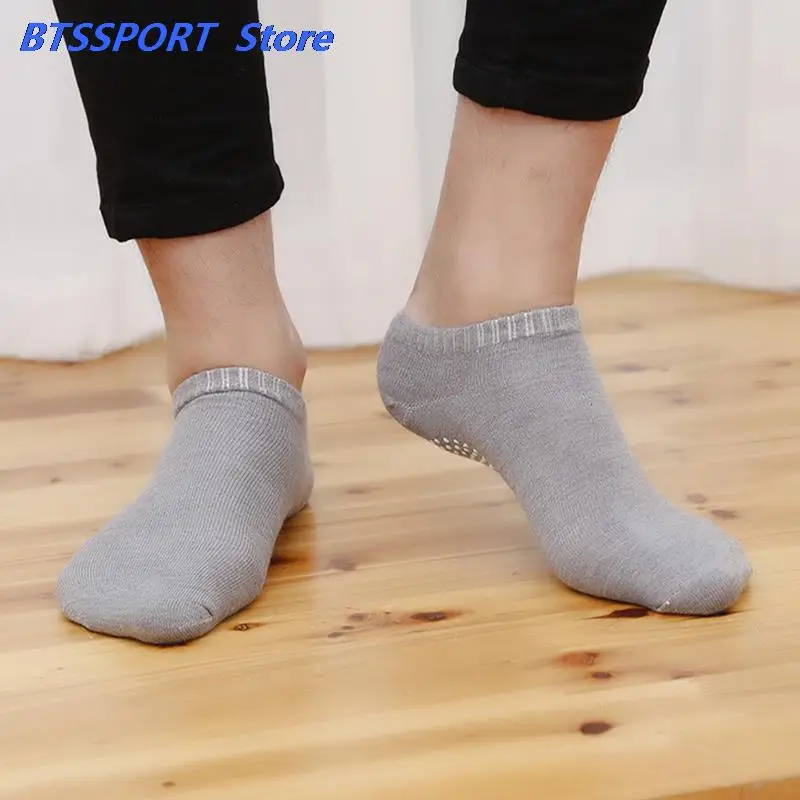 Новинка 1 пара/лот мужские хлопковые нескользящие носки для йоги с захватом
