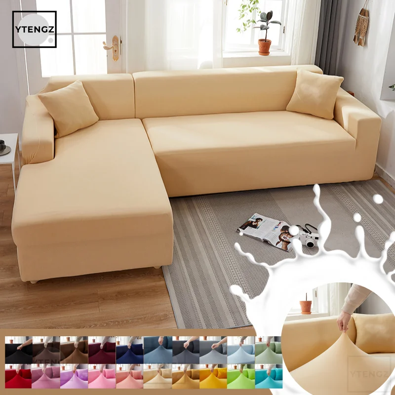 

Elastic Couch Cover Sofa Cover for Living Room L Shaped Corner Chaise Longue 1/2/3/4 Seater Sofas Case Stretch Slipcovers