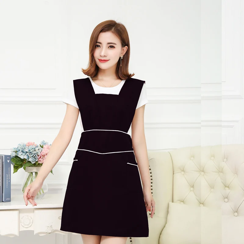 Женский фартук для дома и кухни длинный модный Дамский без рукавов работы