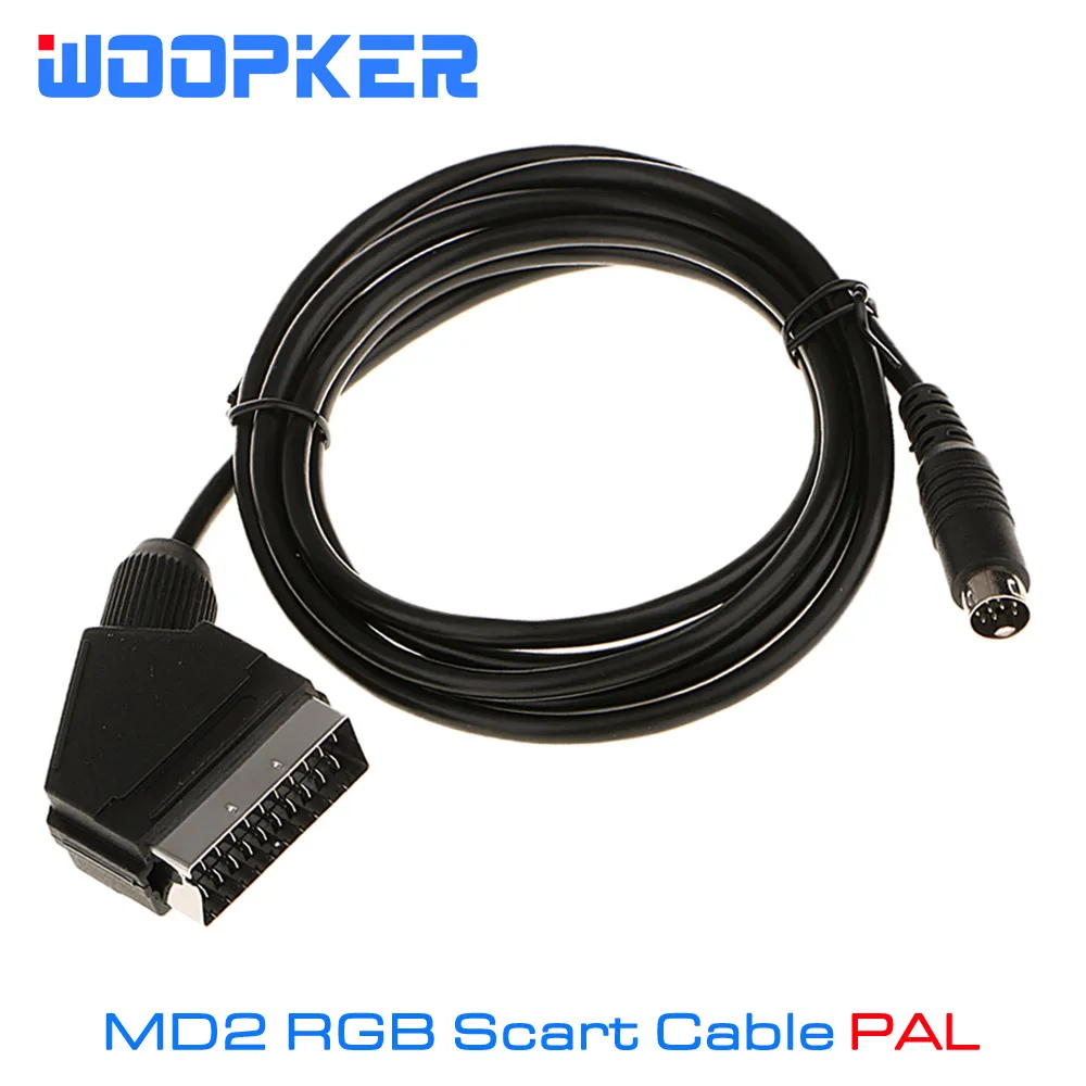 

1.8m RGB Scart Lead Cable for Sega Mega Drive 2 Genesis MD2 RGB AV Scar Connect Cables 6FT