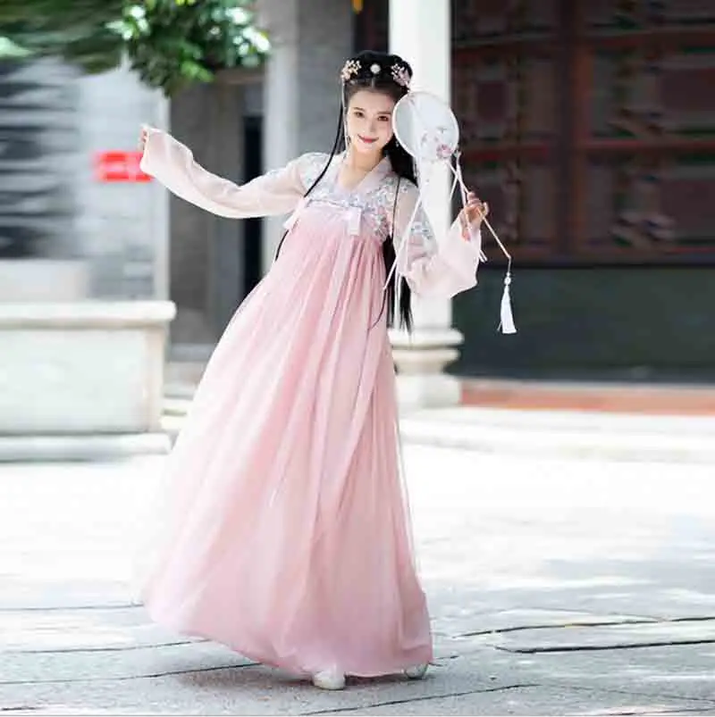 Женские винтажные платья ханьфу в стиле древней китайской династии Тан Женский