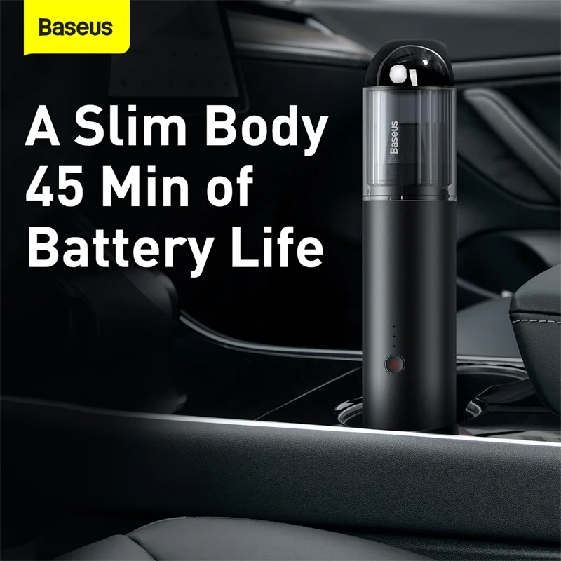 $74.66 Baseus Car Vacuum Cleaner Wireless Vacuum Cleaner 15000Pa with LED Light for Home PC Cleaning Portable Handheld Vacuum Cleaner