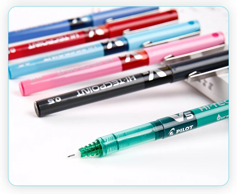 12 шт./лот, гелевые ручки Pilot BX-V5, 0,5 мм/0,7 мм, высокое качество, многоцветные чернильные ручки, школьные и офисные канцелярские принадлежности