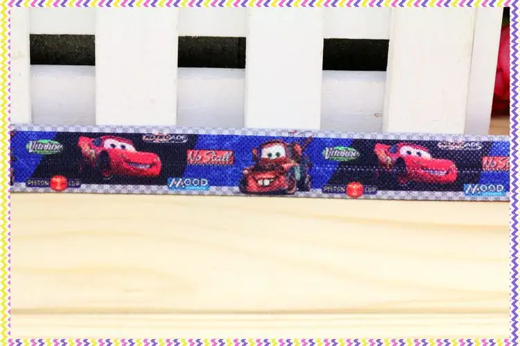 DUWES 5/8inch Free shipping Fold Over Elastic FOE cars printed headband headwear hair band diy decoration wholesale OEM CE | Дом и сад
