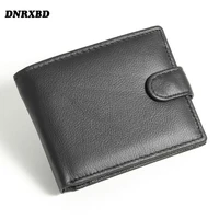 2021 genuine leather men wallet black luxury wallet coin purse small wallet zipper short purses new money bag cartera hombre