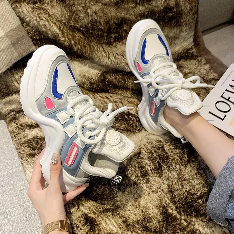 

2020Shoes Sneakers for Women Autumn Fashion Vulcanize Thick Sole Running Casual Shoe Woman Breathable Lightweight Sneakers