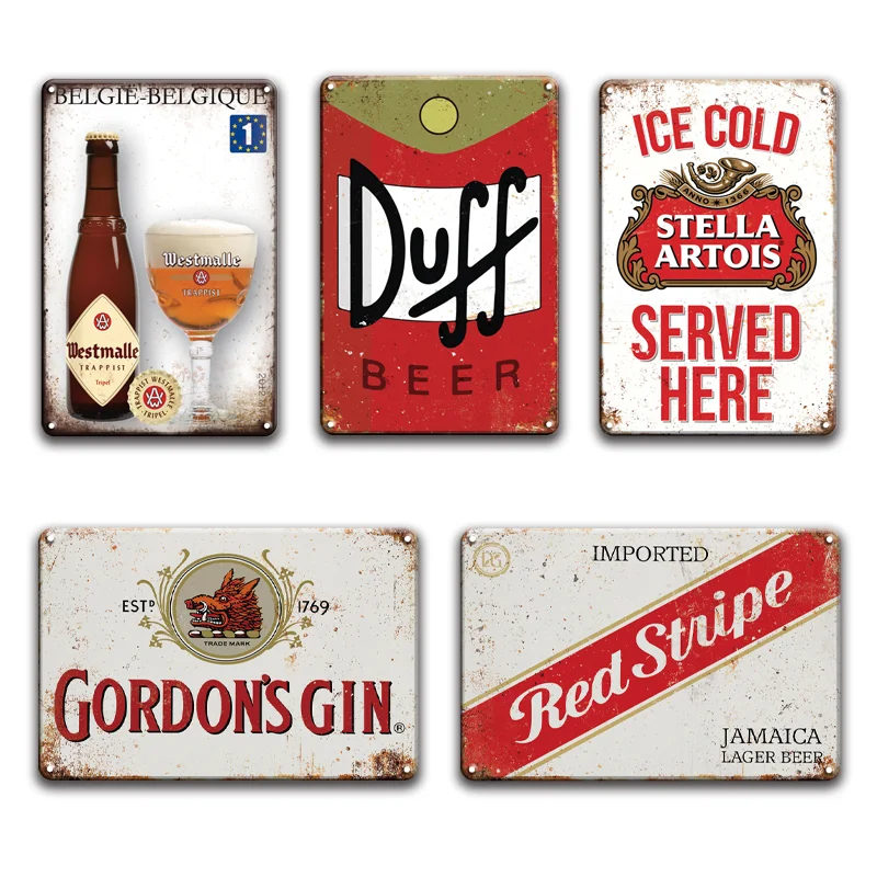 Металлические Плакаты для пива Guinness Duff винтажный Джек металлический знак виски